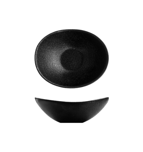 TEMPEST - BLACK - OVAL SAUCE DISH - 10CM (24)